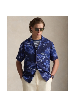 Classic Fit Tropical-Print Camp Shirt