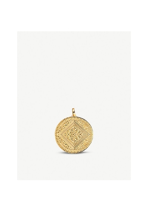 Womens Monica Vinader Marie 18ct Yellow-Gold Vermeil Mini Pendant