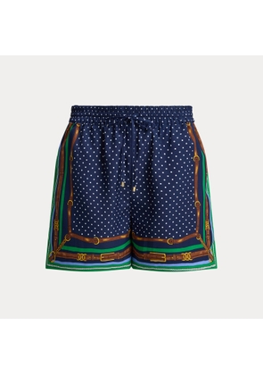 Belting-Print & Polka-Dot Drawcord Short
