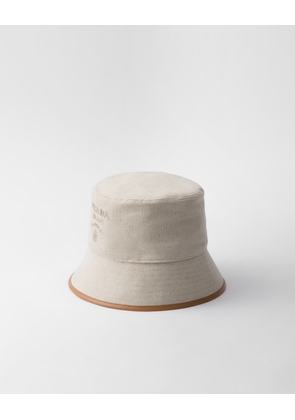 Linen blend bucket hat