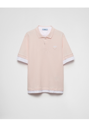 Piqué and jersey polo shirt