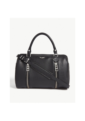 Womens Zadig&Voltaire Sunny Studded Leather Bowling Bag