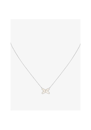 Chaumet Jeux De Liens 18ct White-Gold, 0.01ct Brilliant-Cut Diamond and Mother-Of-Pearl Necklace