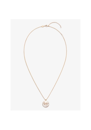 Chaumet Jeux De Liens Harmony 18ct Rose-Gold, 0.09ct Diamond and Mother-Of-Pearl Pendant Necklace