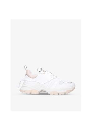 Womens KG Kurt Geiger Limitless2 Vegan-Leather and Mesh Low-Top Trainers