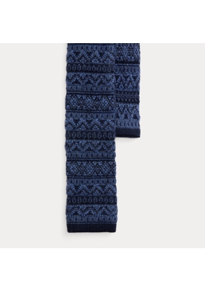 Fair Isle Knit Wool Tie