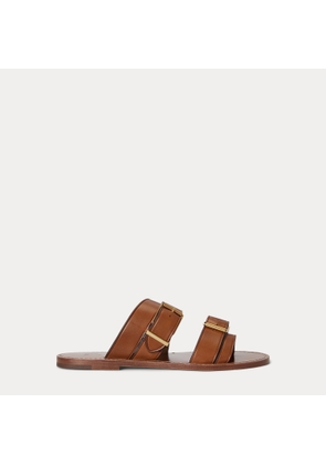Buckled-Strap Leather Sandal