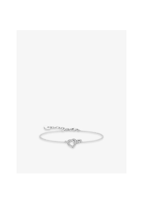 Womens Thomas Sabo Heart Together Small Sterling-Silver and Cubic Zirconia Bracelet