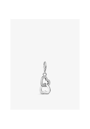 Womens Thomas Sabo Hearts Sterling-Silver and Cubic Zirconia Pendant Charm