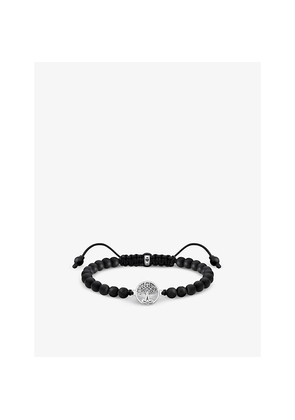 Womens Thomas Sabo Tree Of Love Sterling-Silver and Obsidian Bracelet