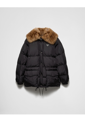 Tech canvas down jacket