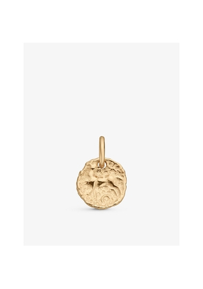 Womens Monica Vinader Siren 18ct Yellow-Gold Vermeil Pendant Charm