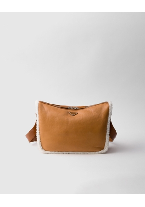 Shearling shoulder bag