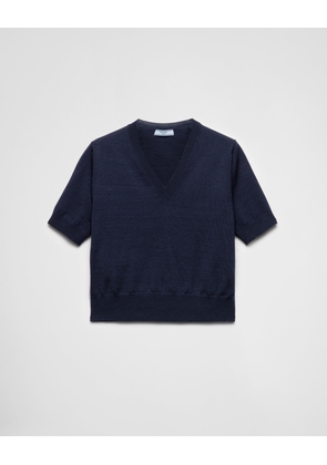 V-neck wool sweater