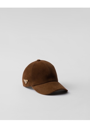 Suede baseball cap