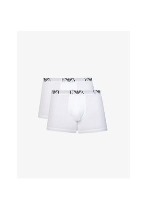 Mens Emporio Armani Pack Of Two Logo-Embellished Stretch-Cotton Boxers