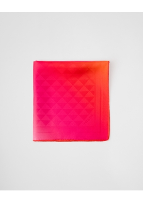 Printed silk twill scarf 55x55