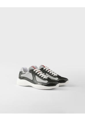 Patent leather and technical fabric Prada America's Cup sneakers