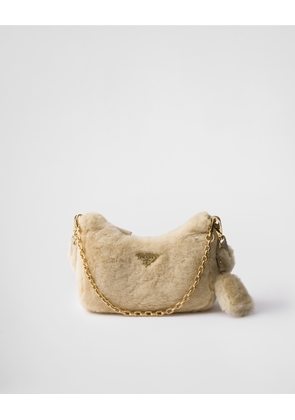 Prada Re-Edition mini shearling bag