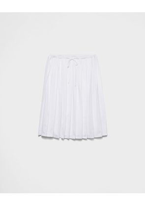 Pleated jersey skirt