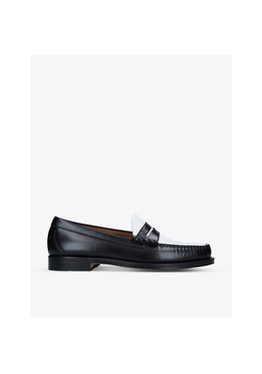 Mens Bass Weejuns Larkin Two-Tone Leather Penny Loafers