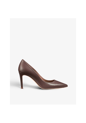Womens LK Bennett Floret Pointed-Toe Leather Courts