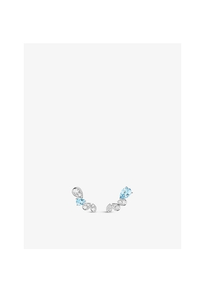 Chaumet Joséphine Ronde D'Aigrettes 18ct White-Gold, 0.44ct Brilliant-Cut Diamond and 0.91ct Pear-Cut Aquamarine Earrings