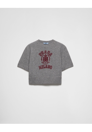 Wool and cashmere intarsia sweater