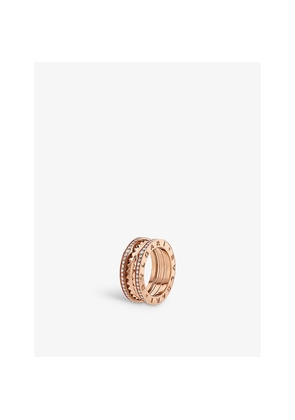 Bvlgari B.Zero1 18ct Rose-Gold and 0.57ct Pavé Diamond Band Ring