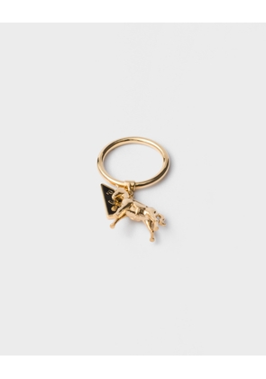 Metal and enamel ring