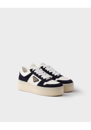 Downtown Bold nappa leather and suede sneakers