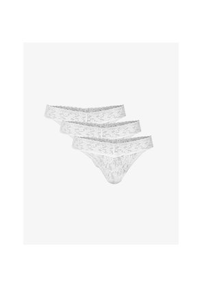 Womens Hanky Panky Original-Rise Stretch-Lace Thong Pack Of Three