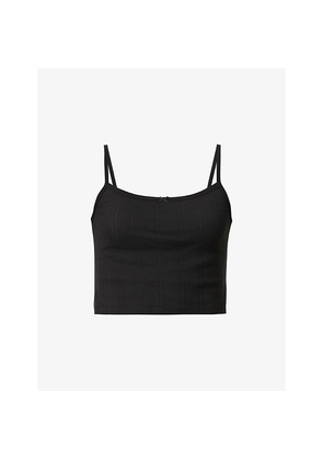 Womens Cou Cou Intimates Picot Bow-Embellished Cotton Top