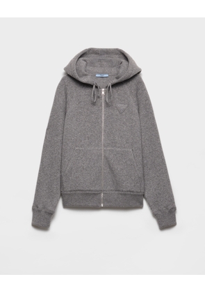 Cashmere hooded cardigan