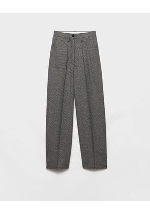 Prince of Wales check mouliné wool pants