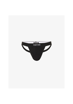 Mens Tom Ford Logo-Waistband Stretch-Cotton Jock Strap