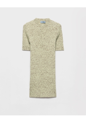 Short-sleeved crew-neck sweater