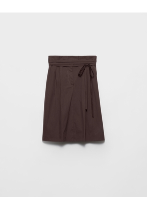 Poplin wrap skirt