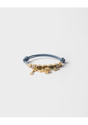 Nappa leather and metal bracelet