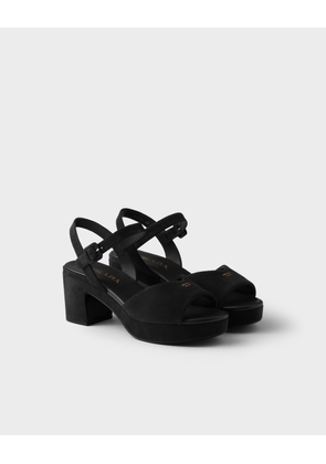 Padded suede sandals