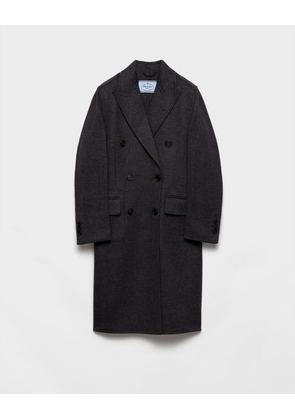 Double-breasted double cashwool coat