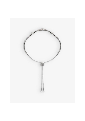 Womens Carat London Celestia Star-Shaped Pendant Sterling Silver and Cubic Zirconia Bracelet