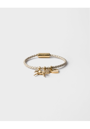 Braided nappa leather bracelet