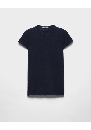 Short-sleeved cashmere sweater