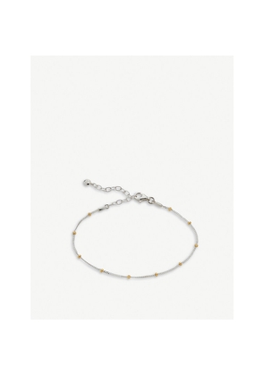 Womens Monica Vinader Beaded Sterling Silver Chain Bracelet