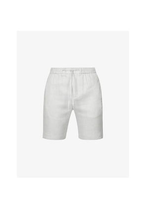 Mens Frescobol Carioca Felipe High-Rise Linen-Cotton Blend Shorts