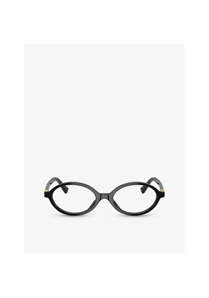 Miu Miu Mu 01Xv Oval-Frame Acetate Eyeglasses