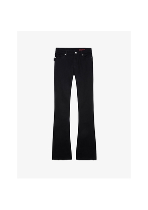 Womens Zadig&Voltaire Eclipse Flared-Leg Mid-Rise Stretch Cotton Jeans