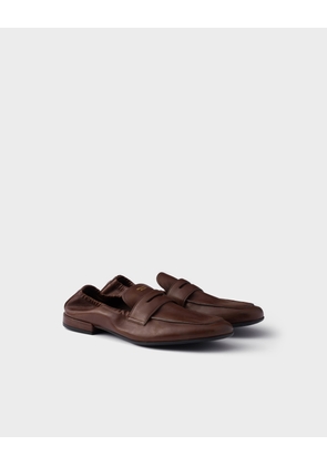 Shuffle antiqued leather loafers