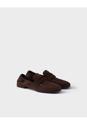 Shuffle antiqued suede loafers